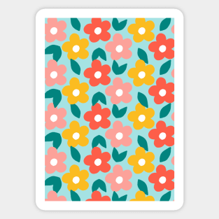 Ditsy Floral Blue Sticker